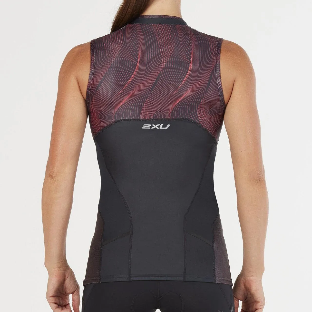 2XU Women's Compression Tri Singlet - Black/Red