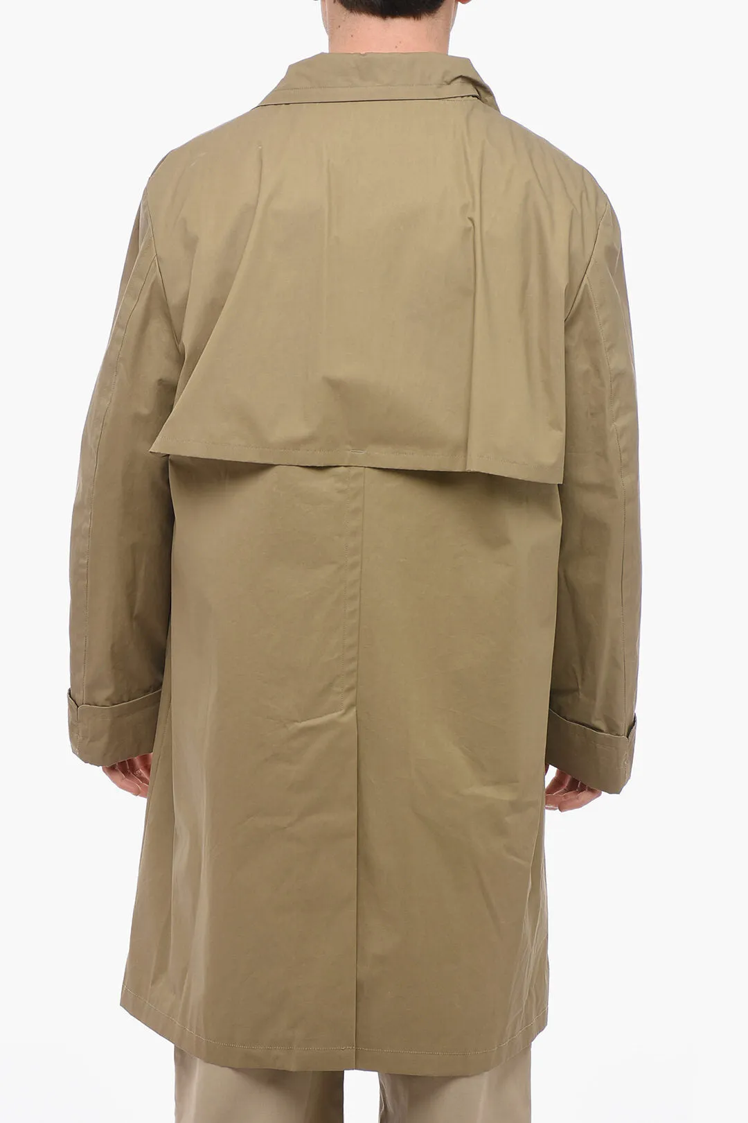 4SDesigns Waxed Cotton Trench with Wide Lapel