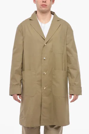 4SDesigns Waxed Cotton Trench with Wide Lapel