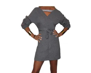 91 Gray Knit Dress - The Park Avenue