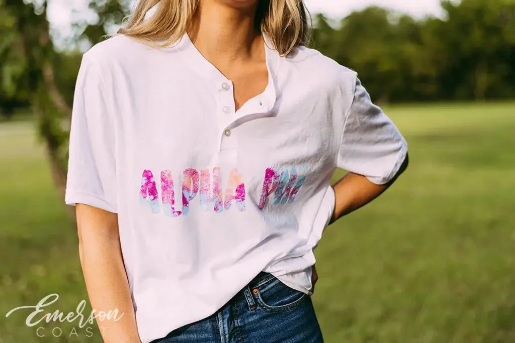 Alpha Phi PR Short Sleeve Henley