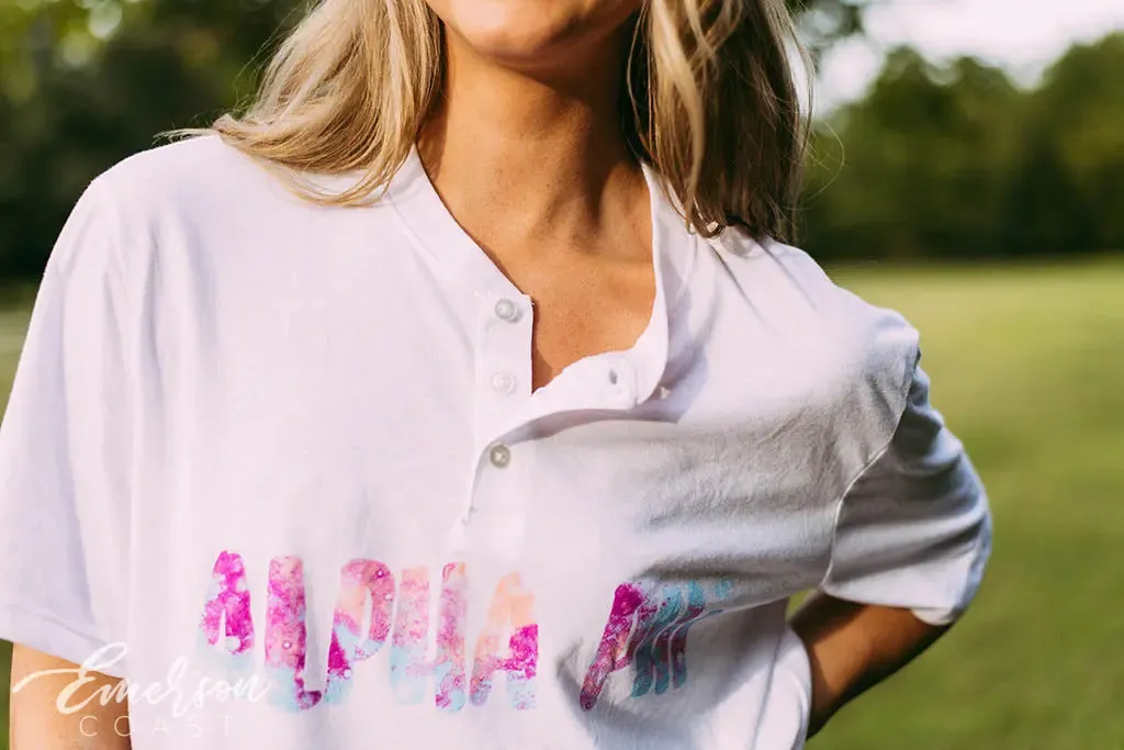 Alpha Phi PR Short Sleeve Henley