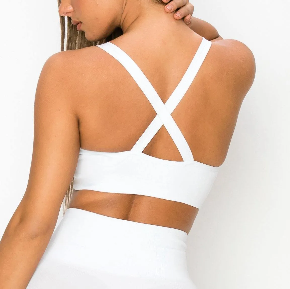 ALWAYS Women's Seamless Tank Top – Active Crisscross Back Crop Top