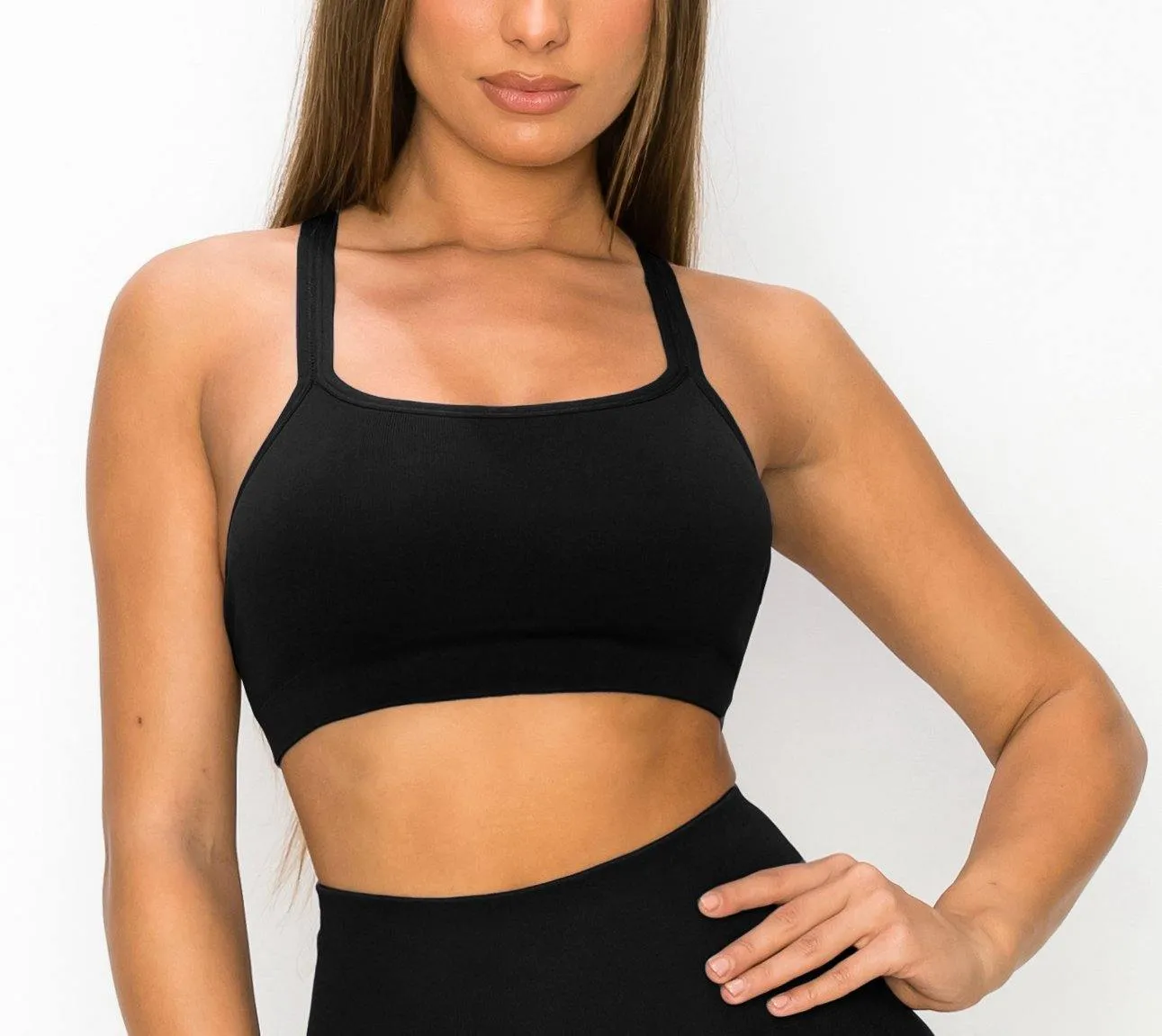 ALWAYS Women's Seamless Tank Top – Active Crisscross Back Crop Top