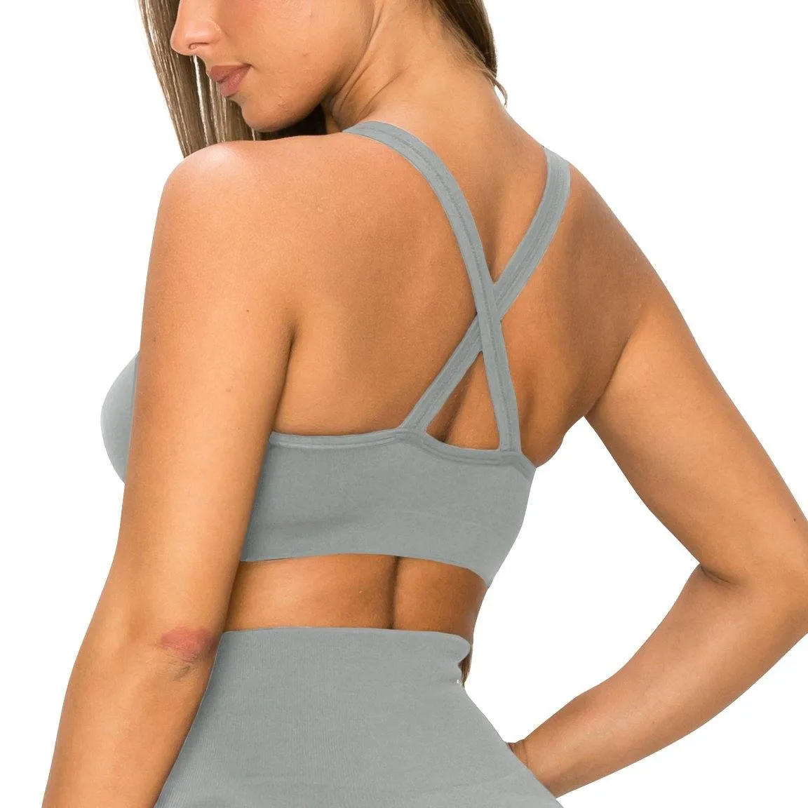 ALWAYS Women's Seamless Tank Top – Active Crisscross Back Crop Top