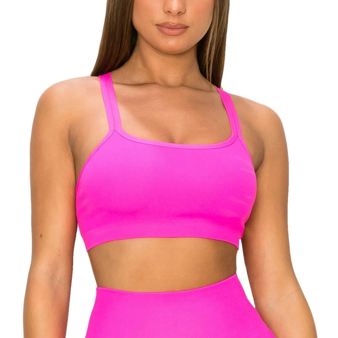 ALWAYS Women's Seamless Tank Top – Active Crisscross Back Crop Top