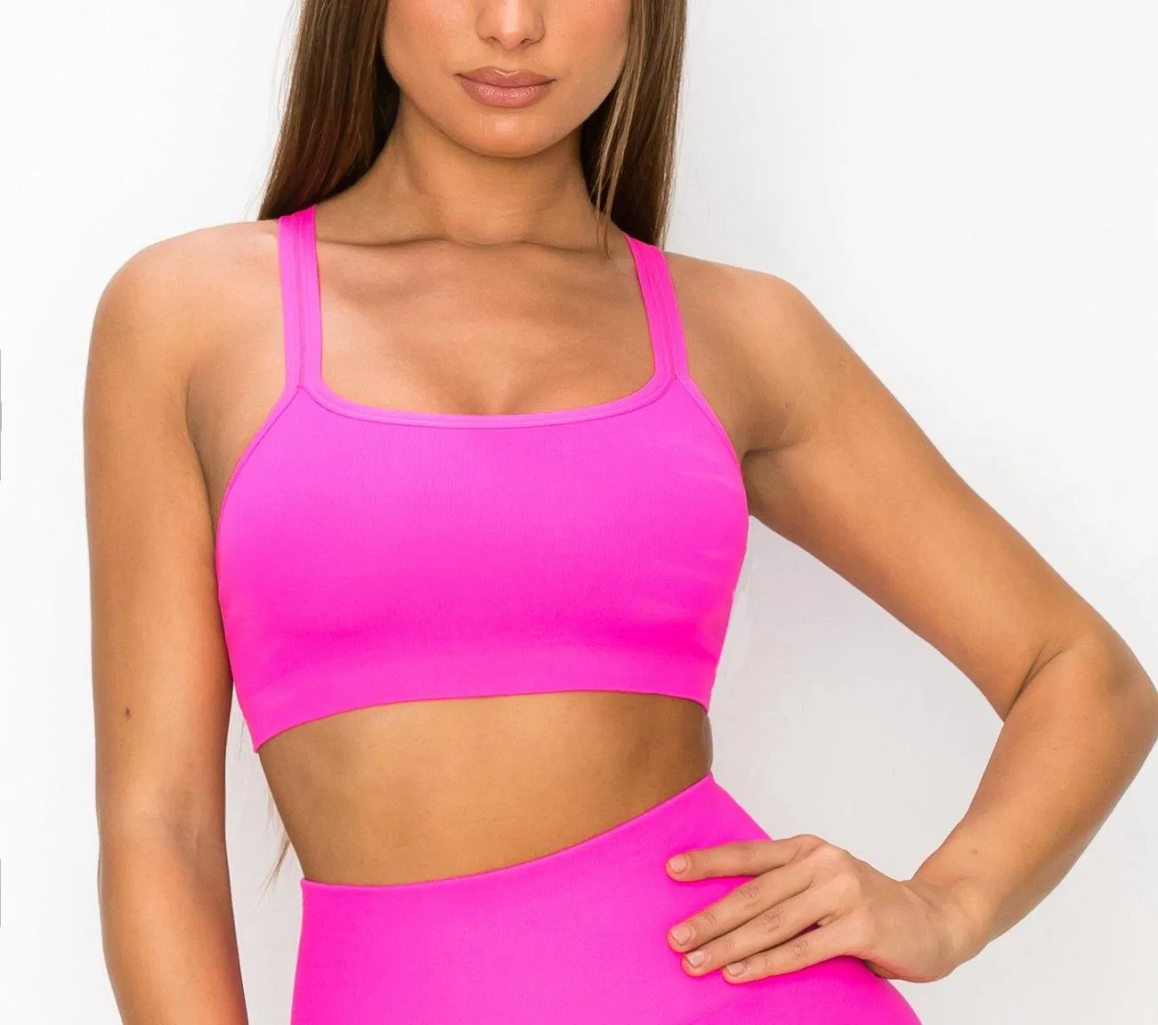 ALWAYS Women's Seamless Tank Top – Active Crisscross Back Crop Top