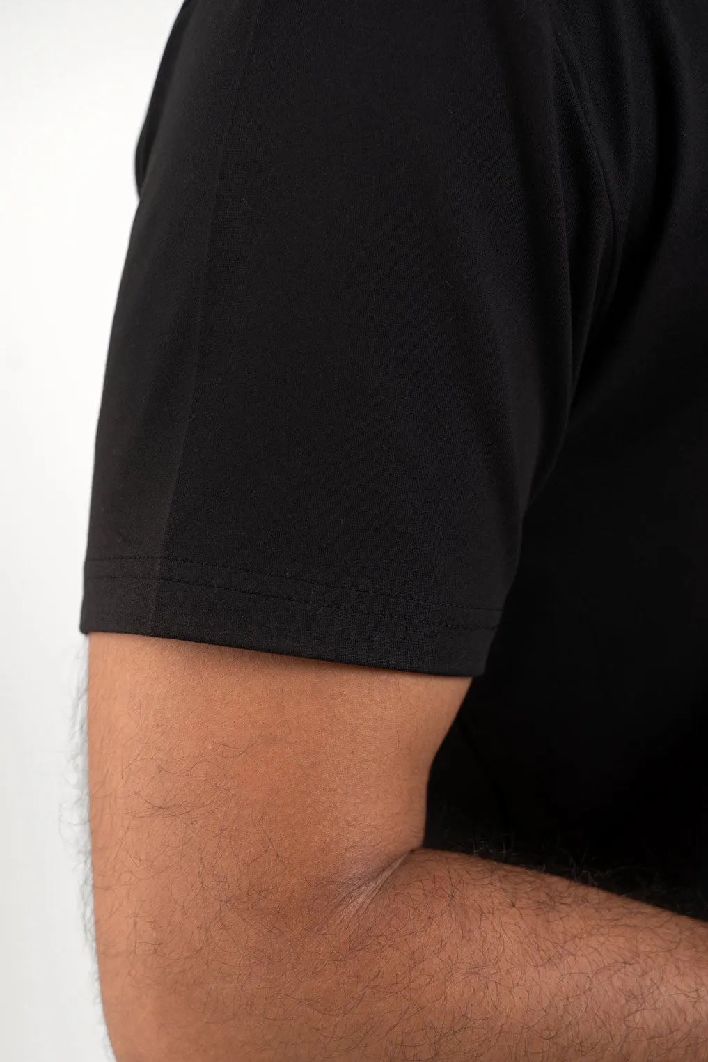 Archer Black Henley Tshirt  For Men