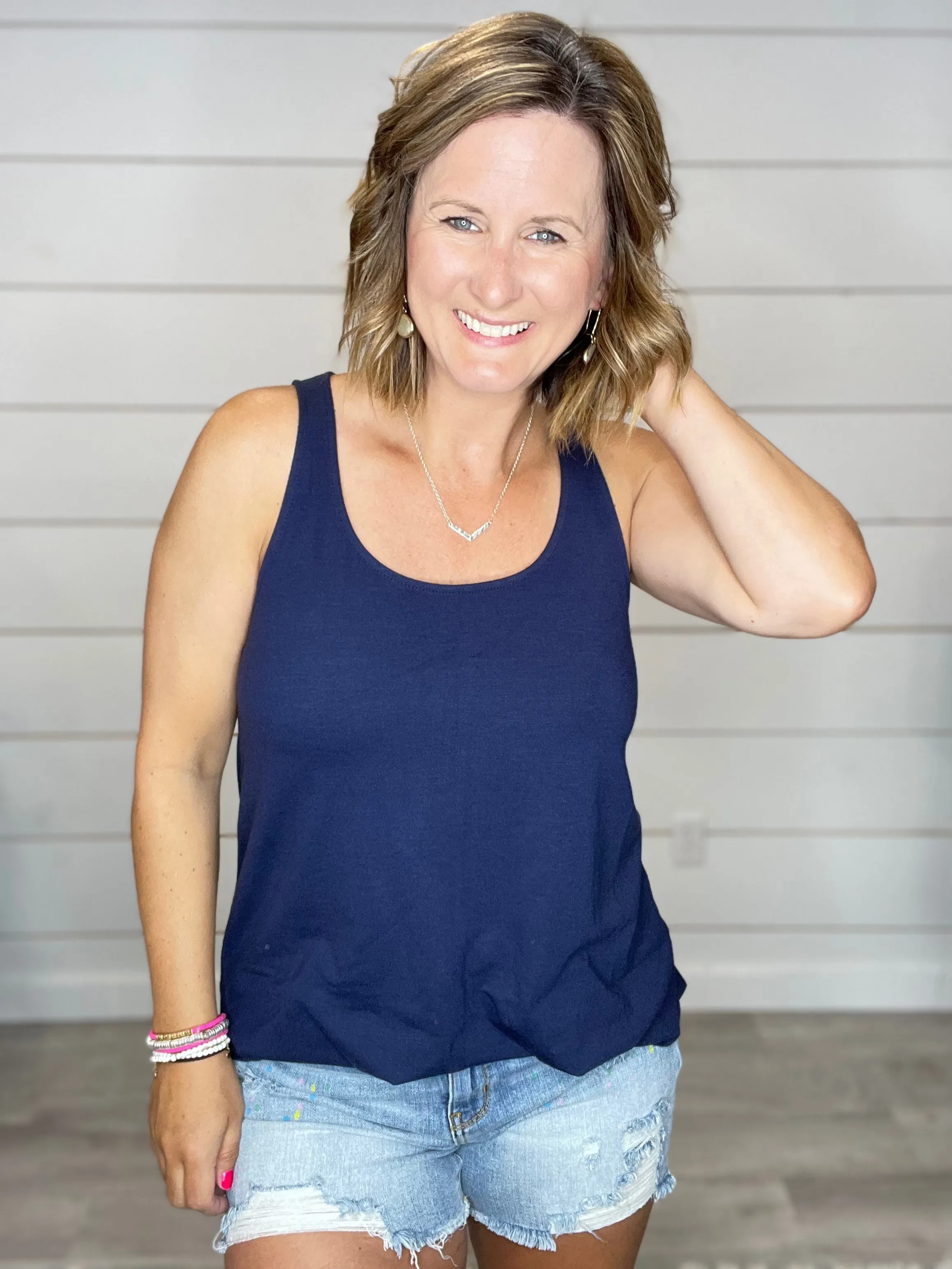 Beach Days Tank in Navy