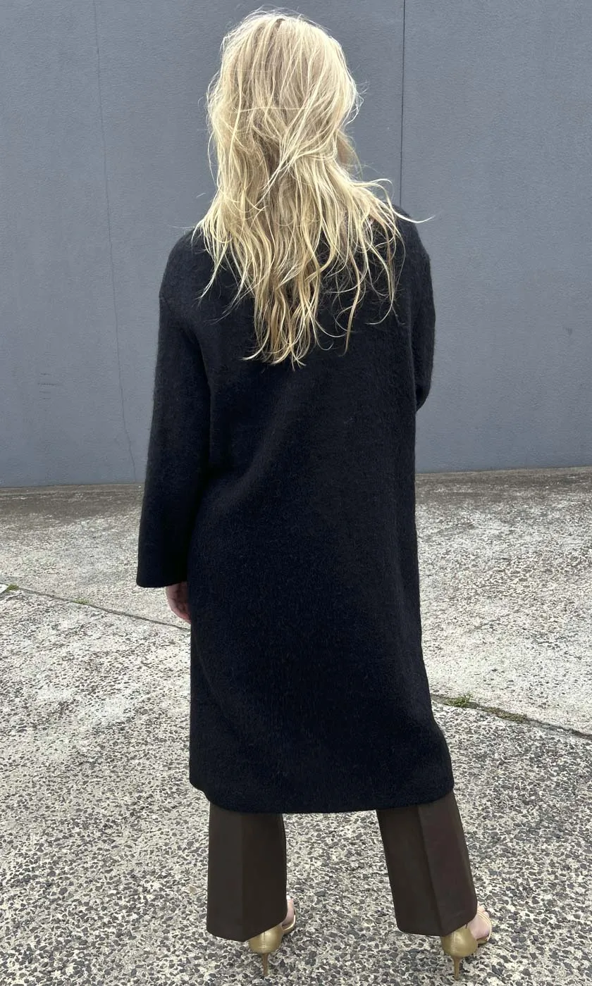 Beatrice B Alpaca/Wool Coat - Black