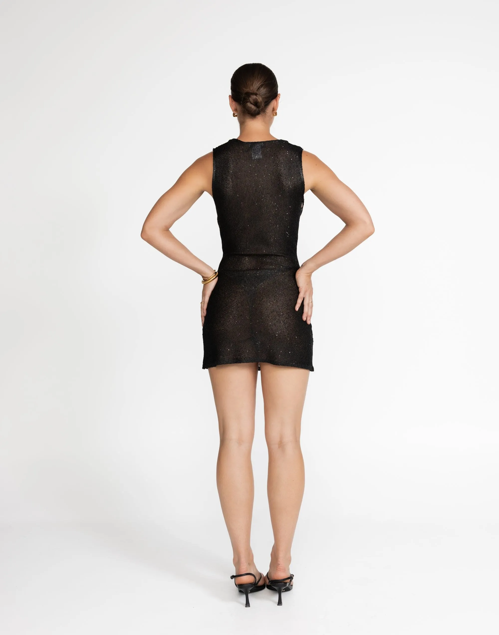 Bebe Knit Mini Dress (Black)