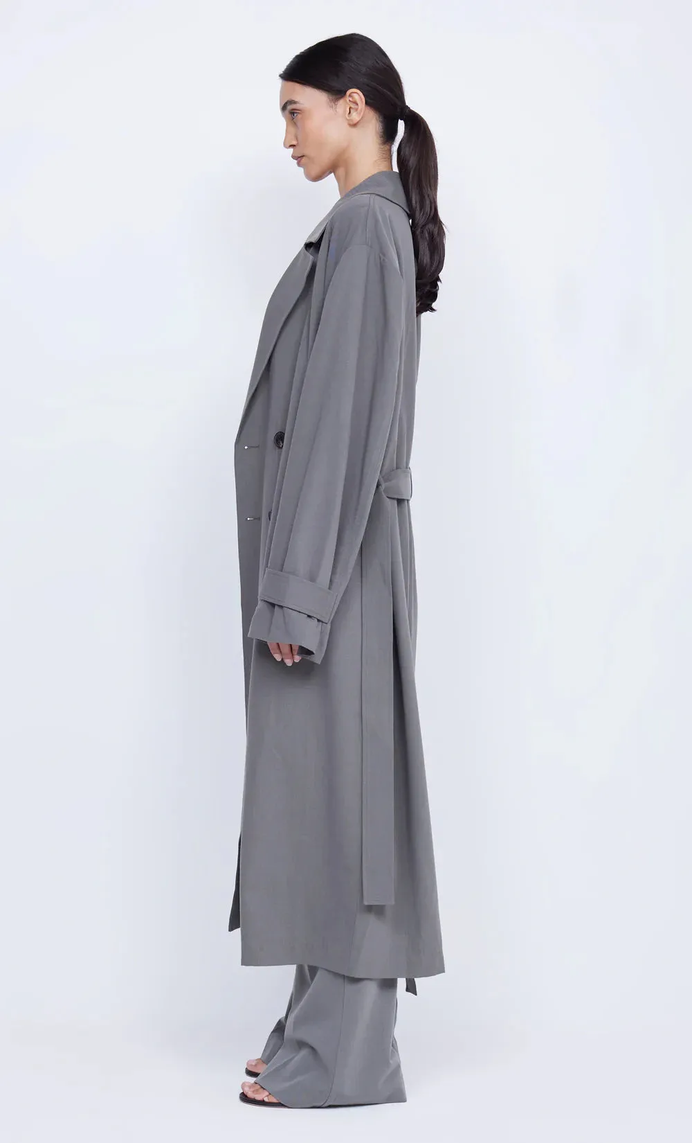 Bec and Bridge Yvonne Trench Coat - Elephant Grey