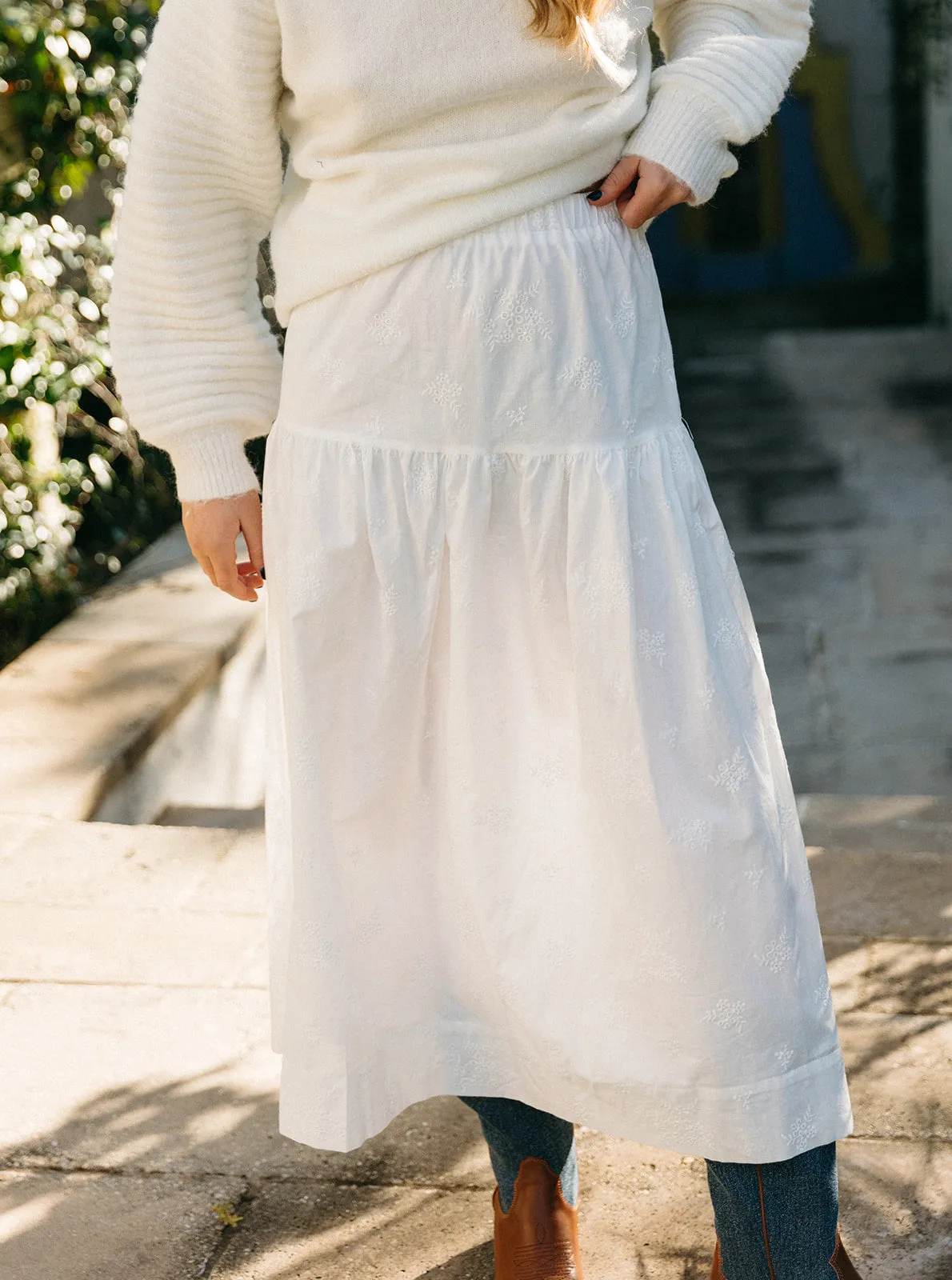 Bentley Maxi Skirt - Off White