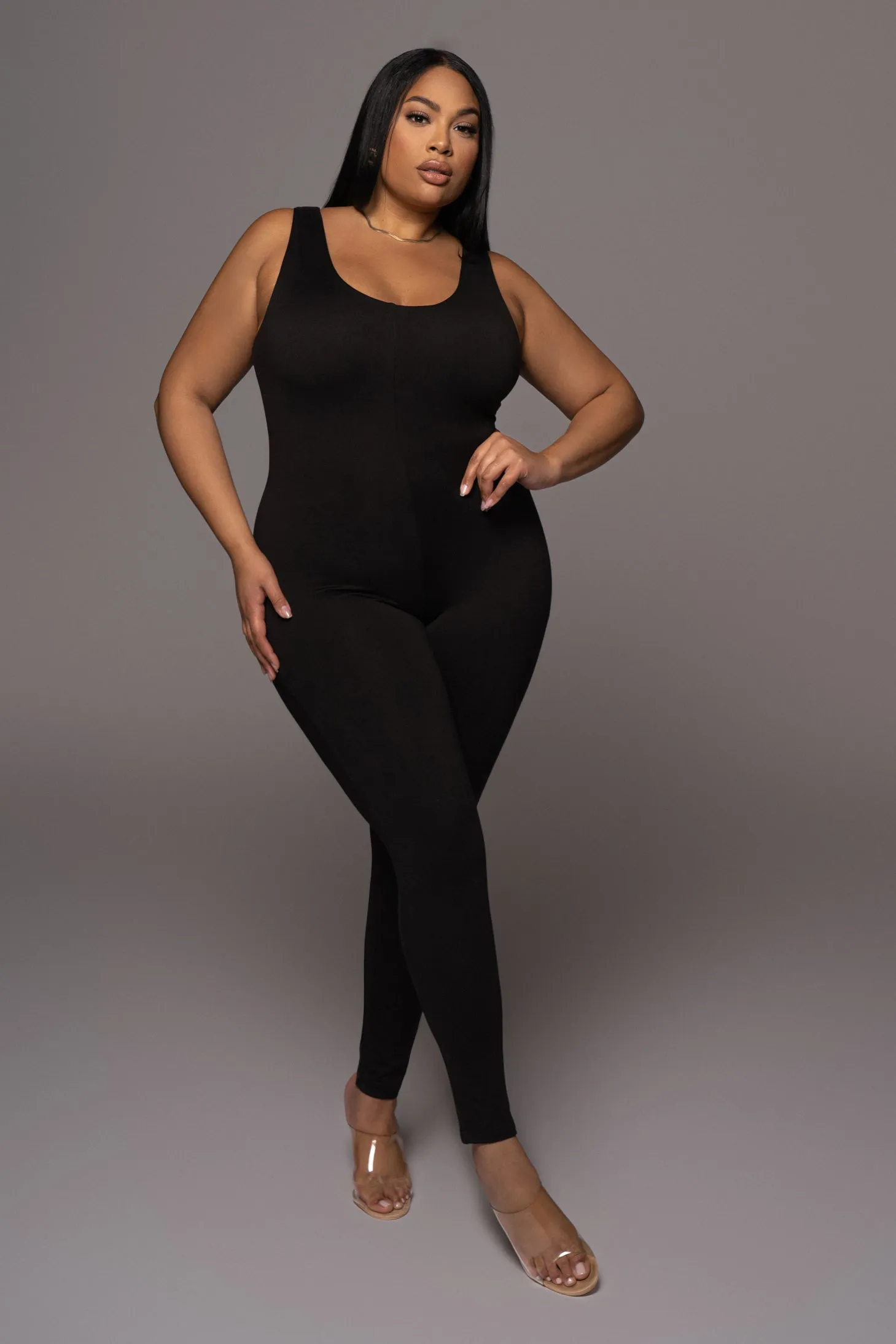 Black Alo Double Layer Jumpsuit