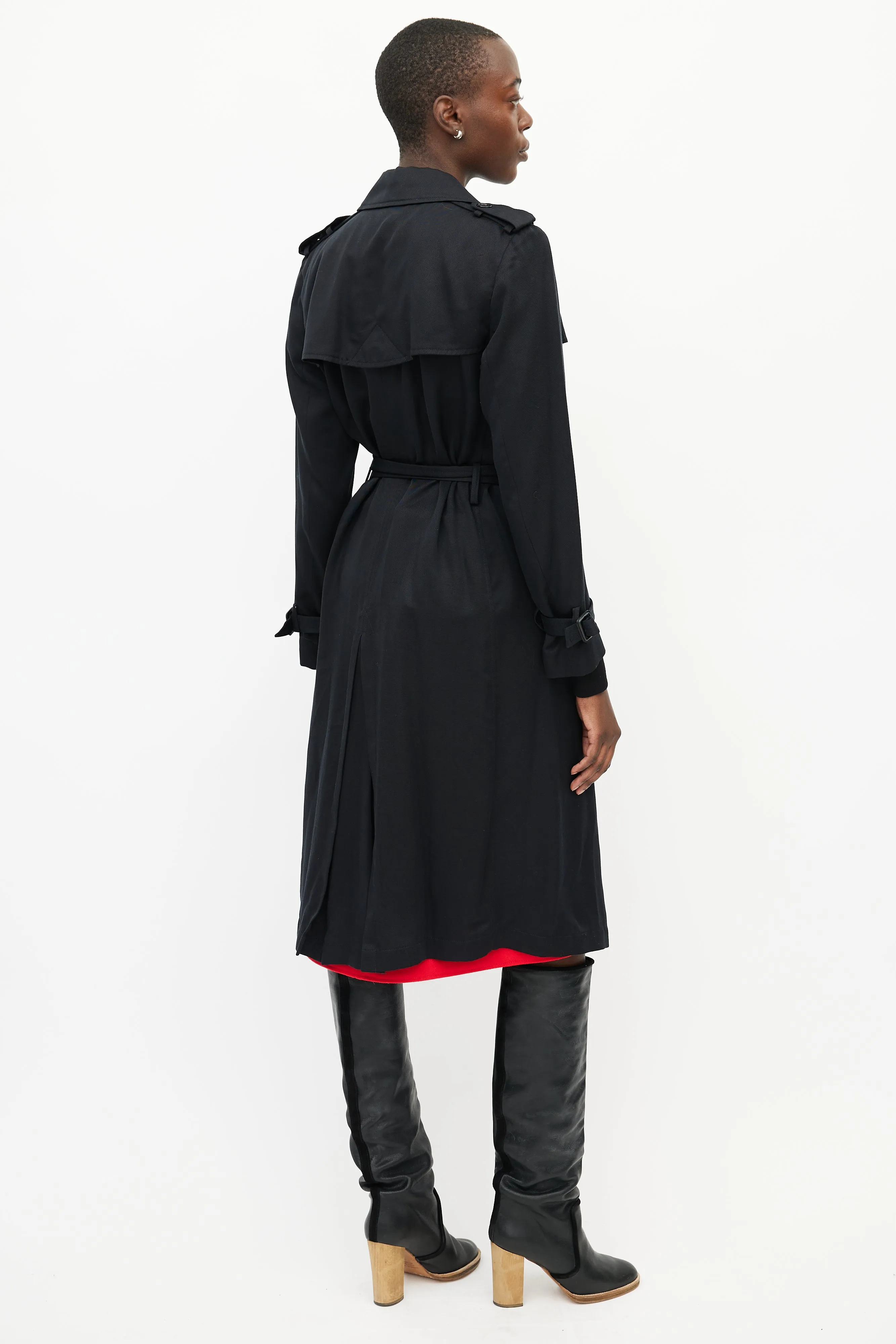 Black Belted Trench Coat