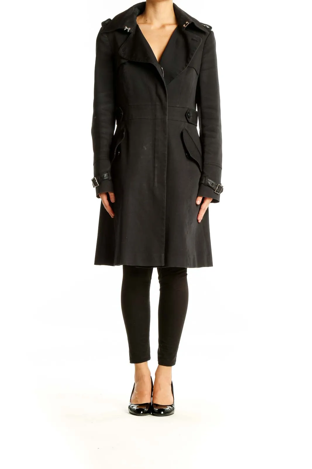 Black Sophisticated Trench Coat