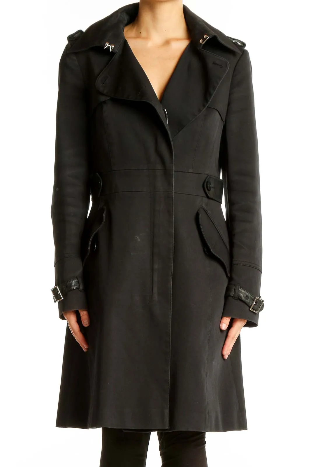 Black Sophisticated Trench Coat