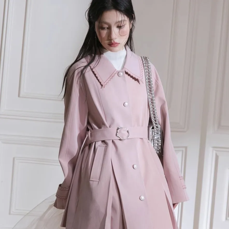 Blush Petal Trench Coat