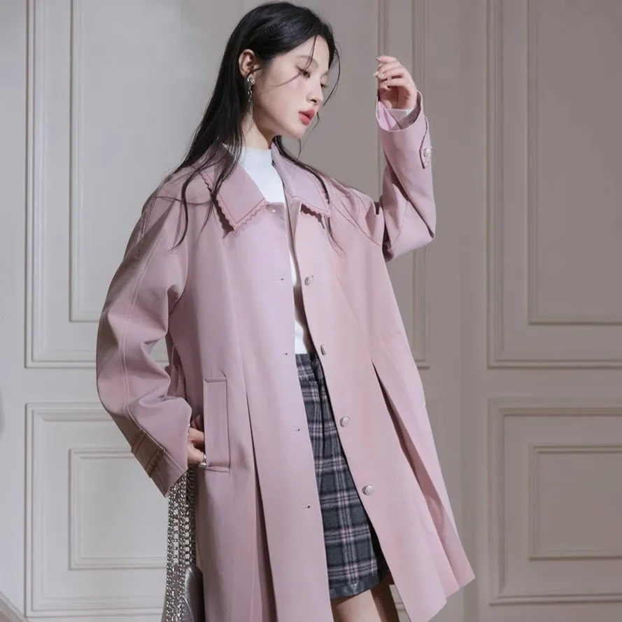 Blush Petal Trench Coat