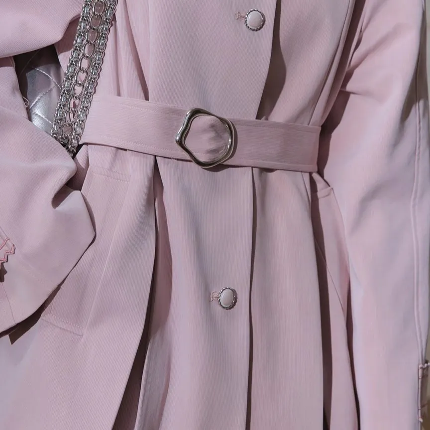 Blush Petal Trench Coat