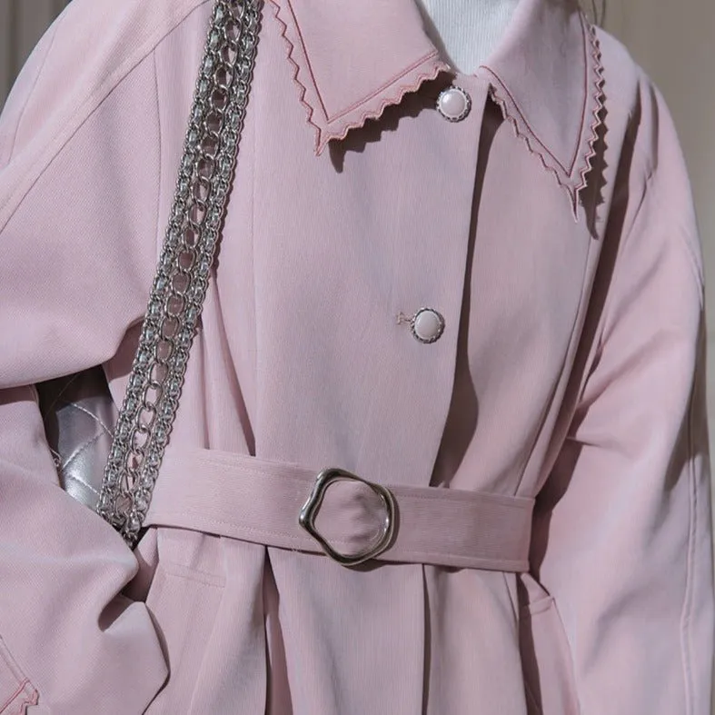 Blush Petal Trench Coat