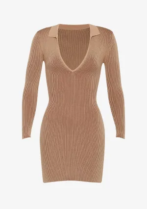 Boa Ribbed Knit Dress