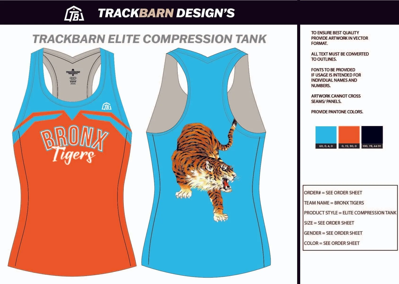 Bronx-Tigers- Womens Compression Tank