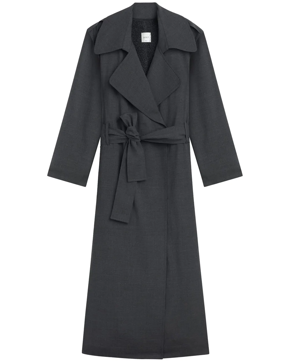 Charcoal Melange Jane Trench Coat