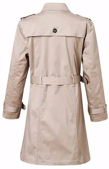 Check-Lined Trench Coat - Apricot or Red