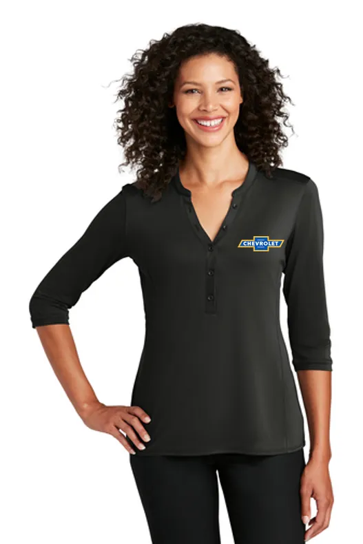 Chevrolet 1940's Bowtie Ladies Henley Shirt