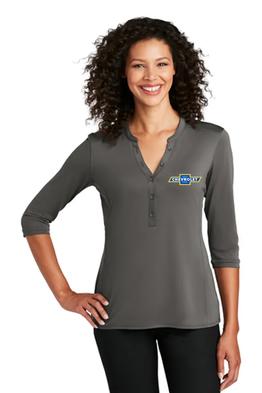 Chevrolet 1940's Bowtie Ladies Henley Shirt