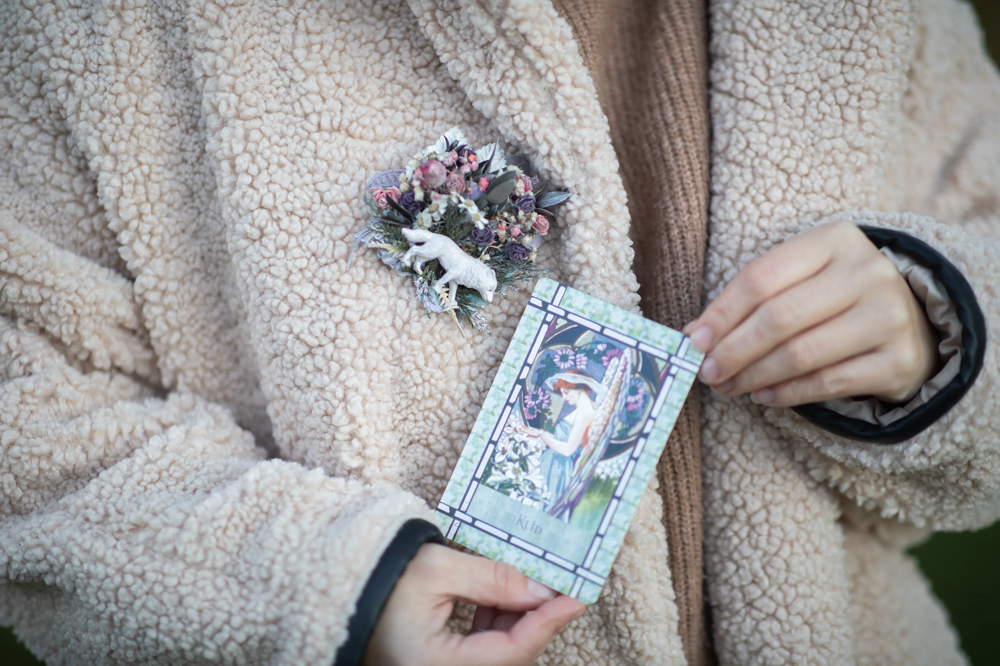 Christmas brooch with wolf Winter brooch Animals Winter fairytale Brooch for coat Original brooch Magaela Xmas present for mom Unique brooch