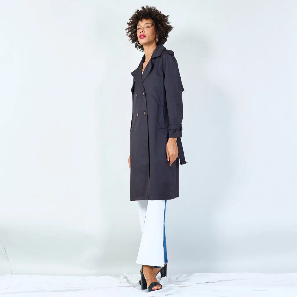 Classic belted trench coat wholesale