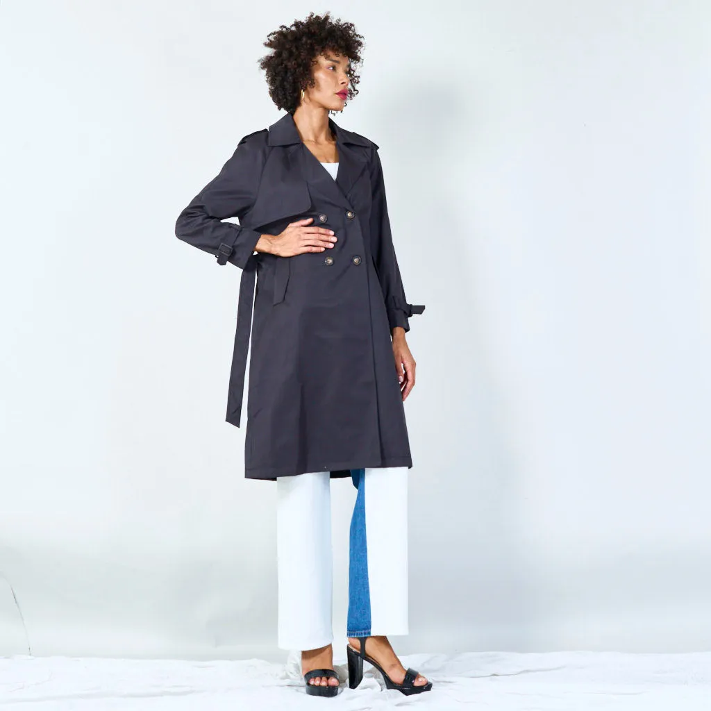 Classic belted trench coat wholesale