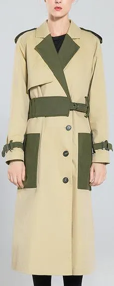 Color-Contrast Trench Coat