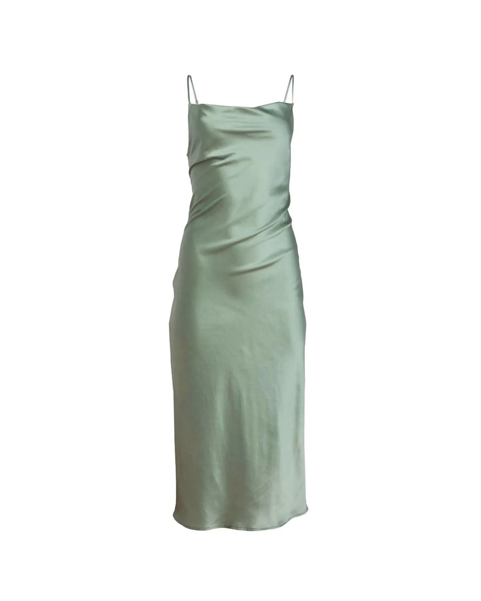 Cowl Neck Slip Dress In Sage | Sage