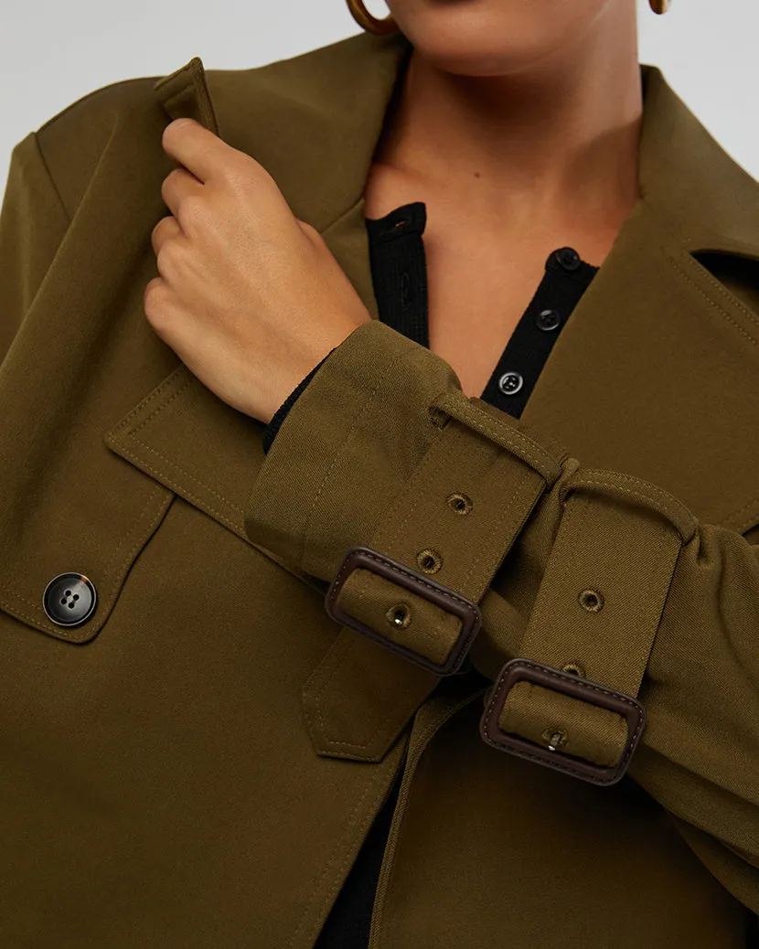 Cropped Trench Coat