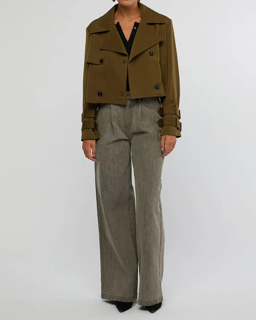 Cropped Trench Coat