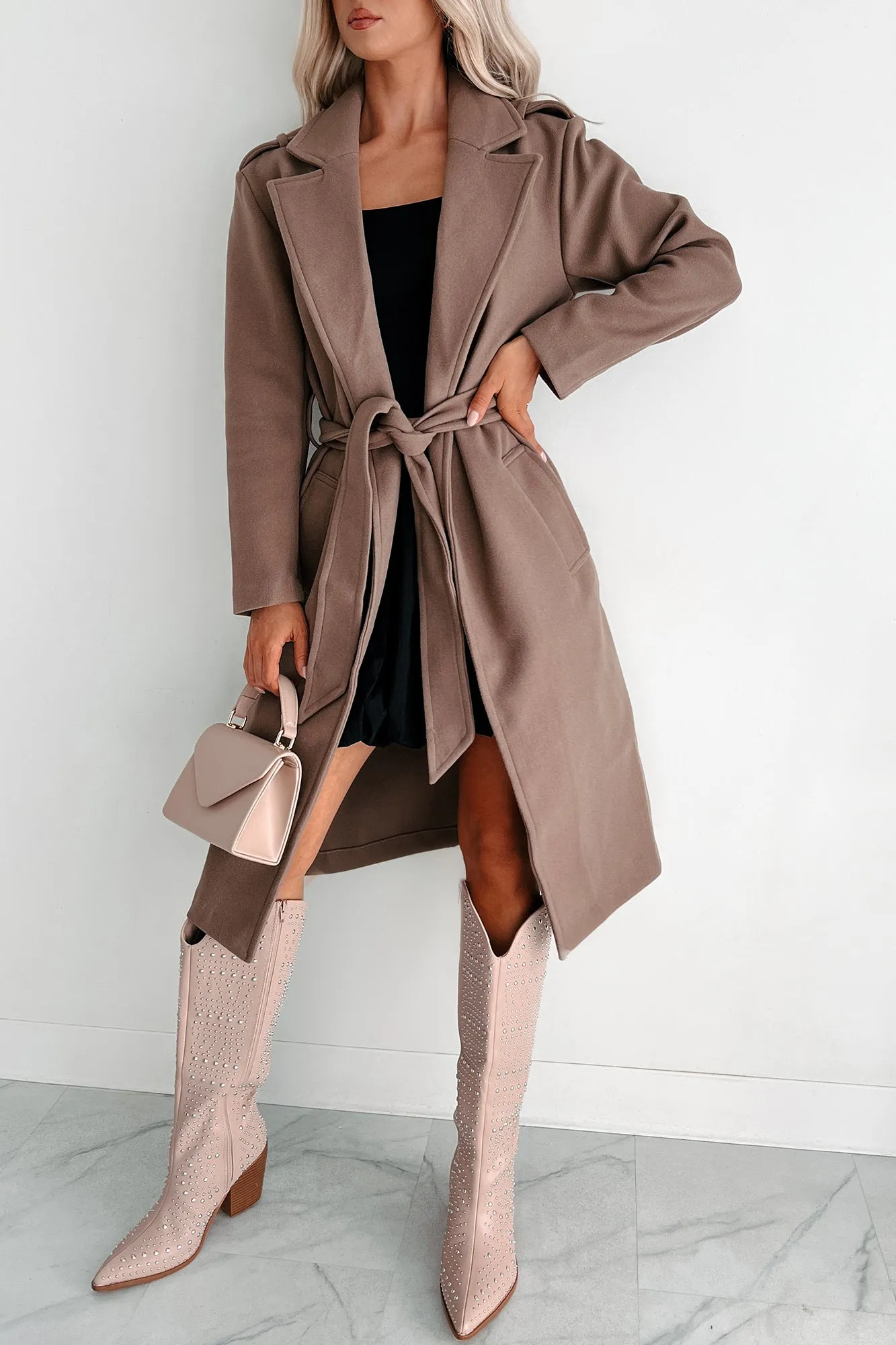 Crowley Belted Trench Coat (Cocoa)