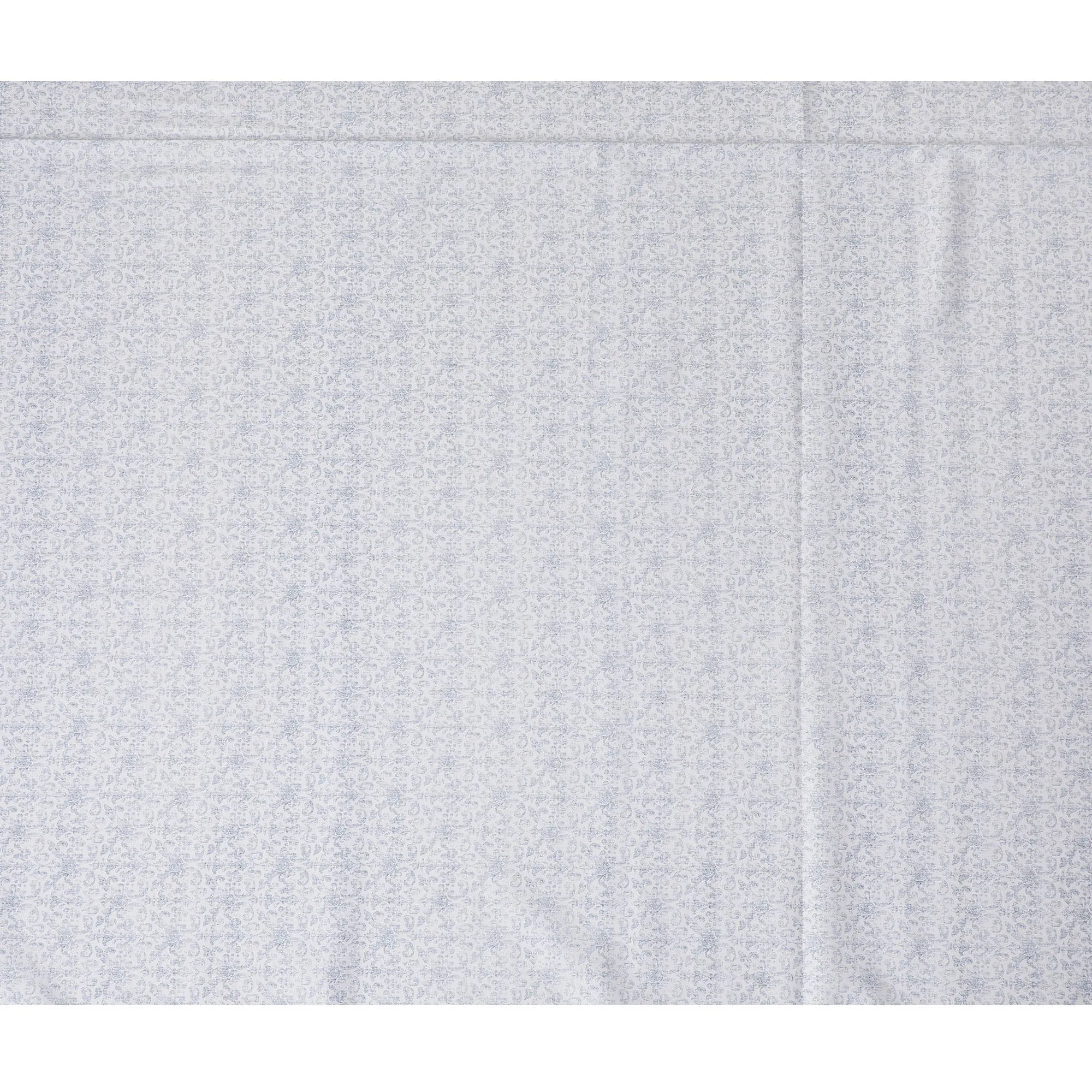 Delicate Pale Blue Cotton Shirting Fabric with Subtle Floral Print, Satin Finish, 150 cm Wide-D19192