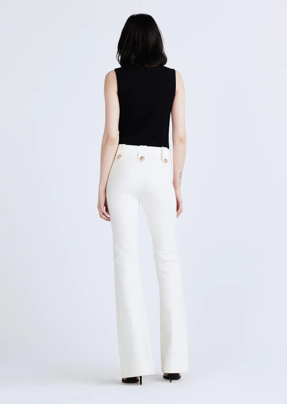 Derek Lam Robertson full length pant soft white