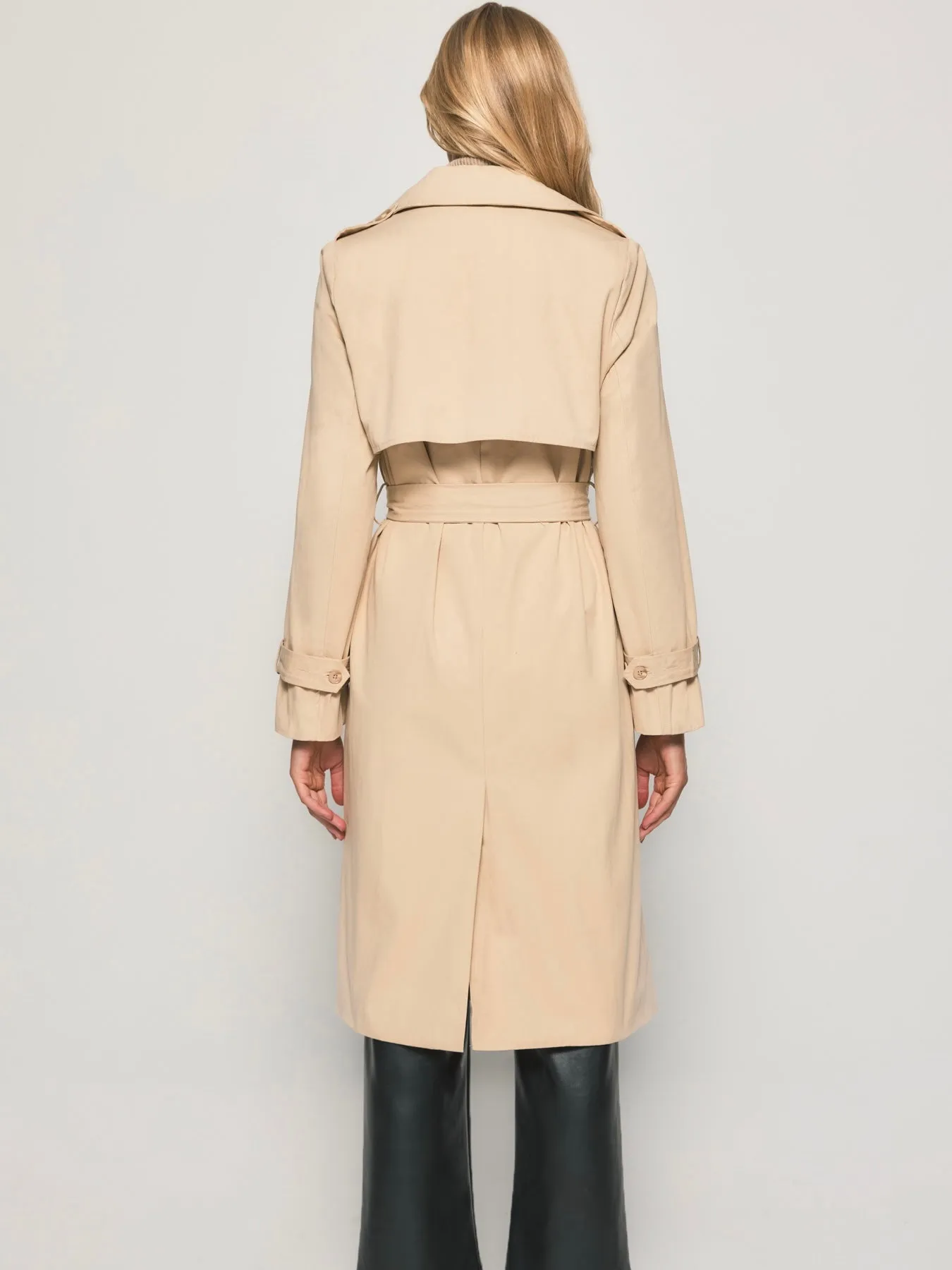 Double Breasted Trench Coat - Camel