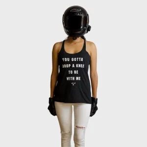 Drop A Knee Triblend Racerback Tank {Black Heather}