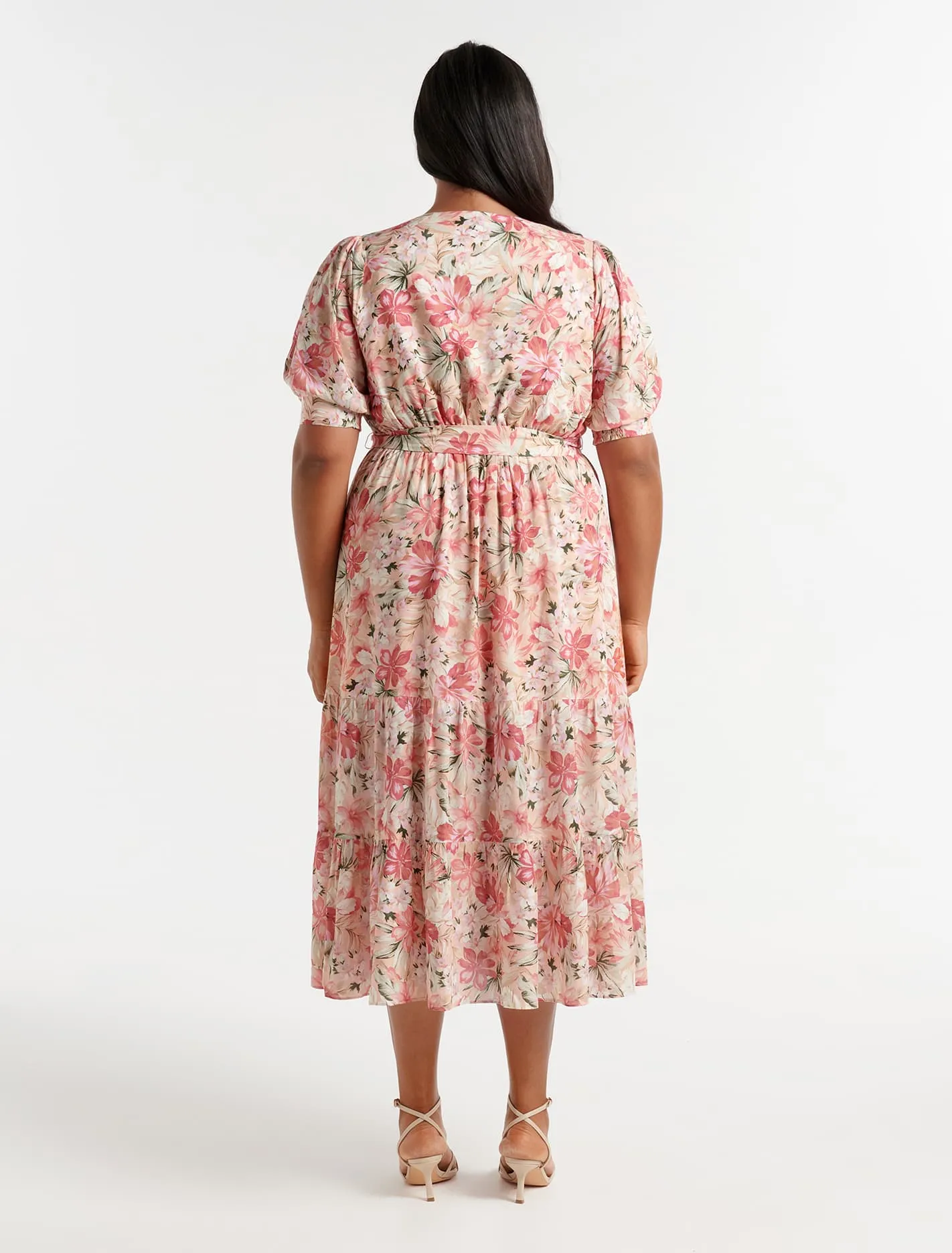 Elisa Curve Tiered Midi Dress