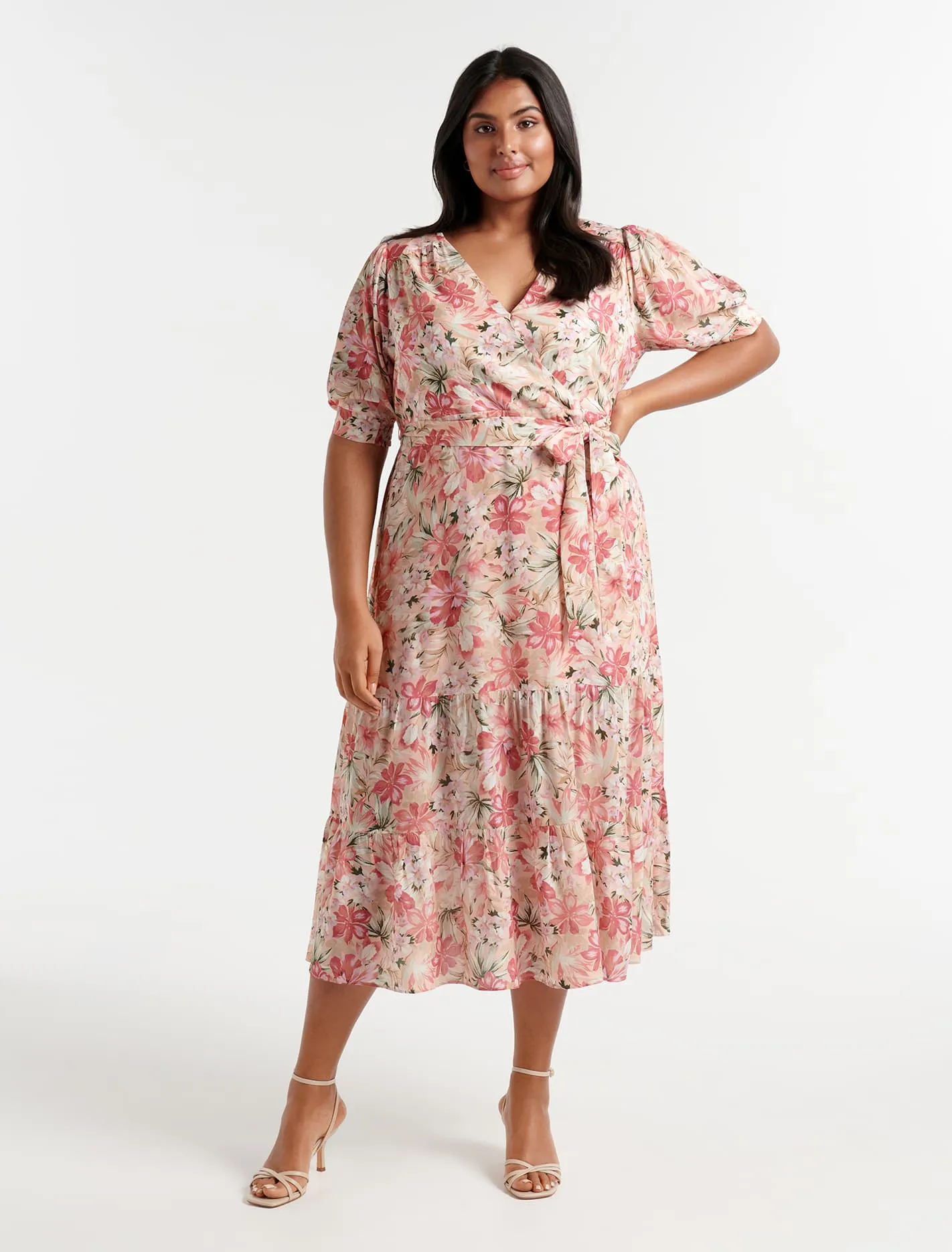 Elisa Curve Tiered Midi Dress