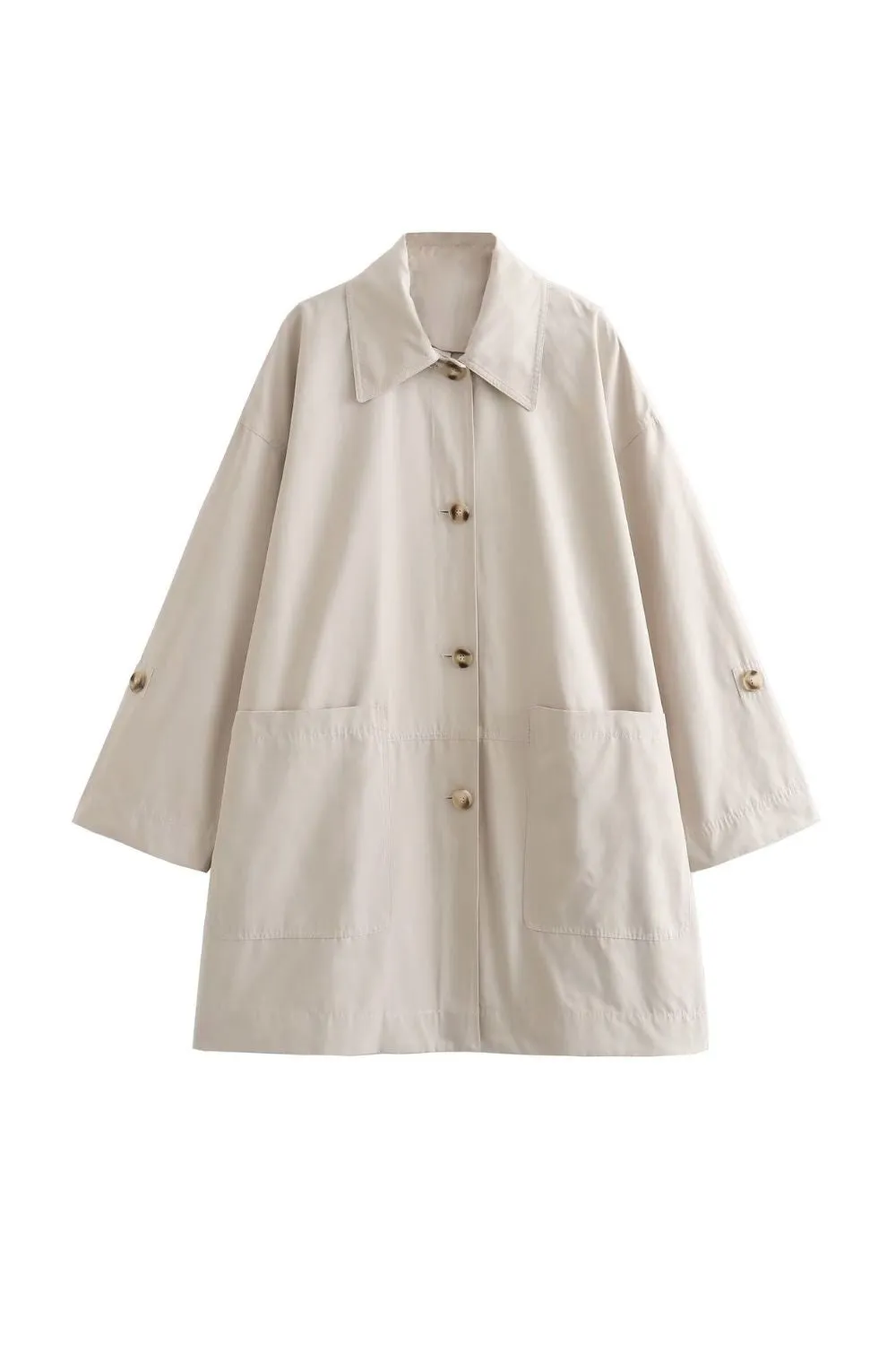 'Emily' Pocket-Detail Trench Coat