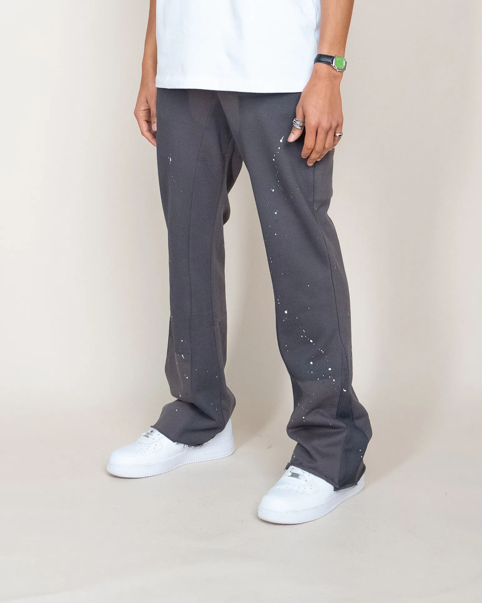 EPTM FRENCH TERRY CARPENTER PANTS - CHARCOAL