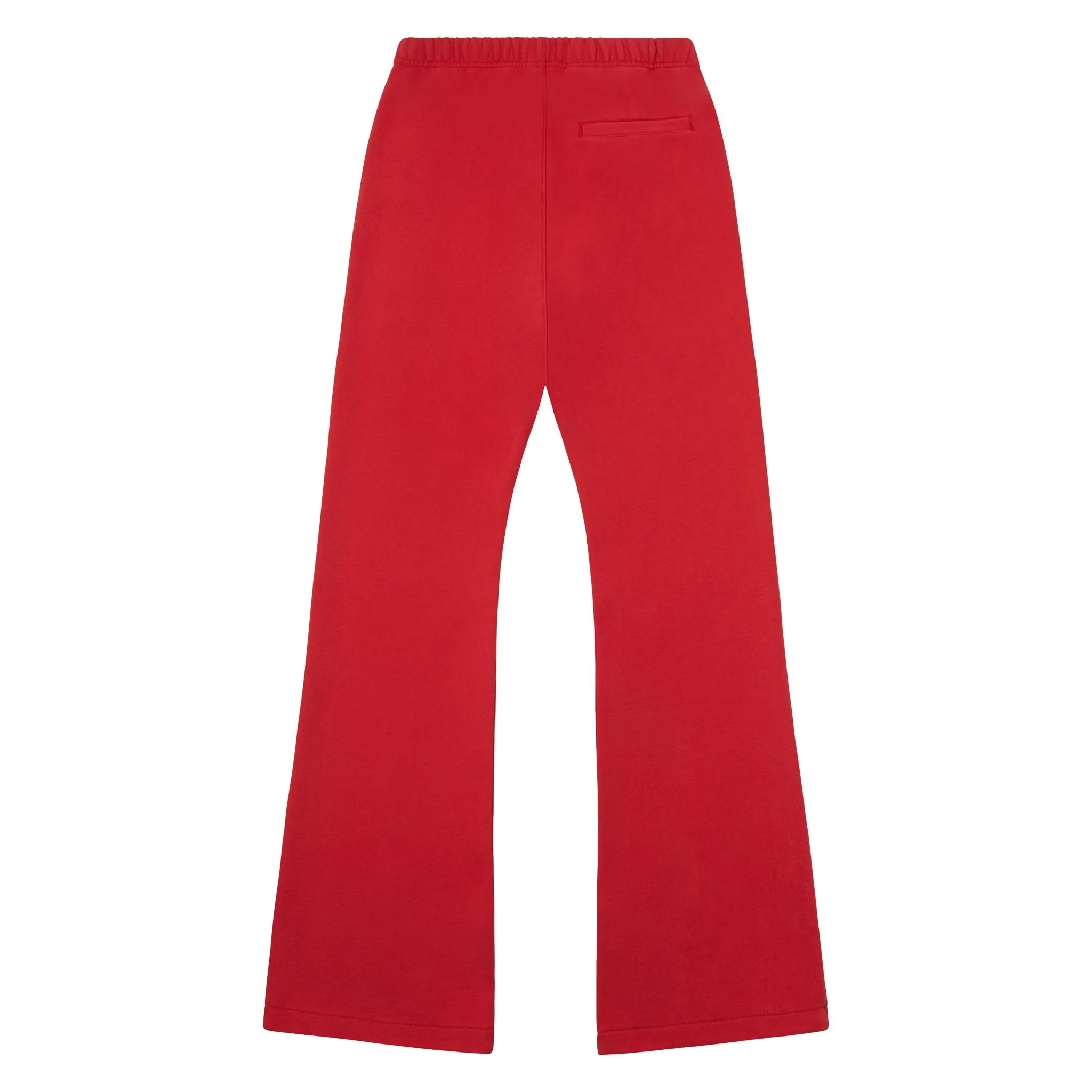 Faded Wordmark Flared Sweatpant | Red