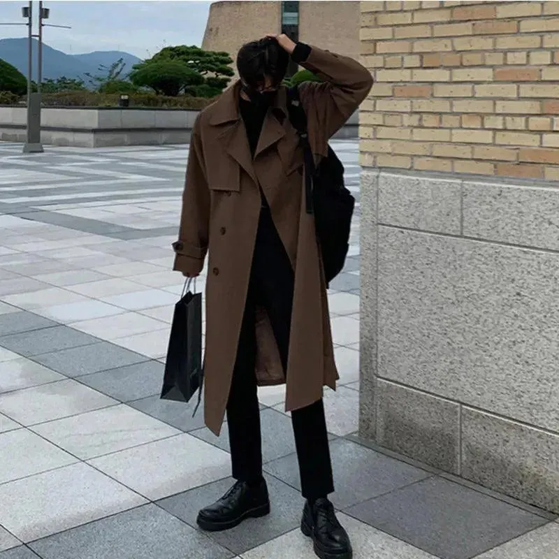 Fashion Long Men's Trench Overcoat