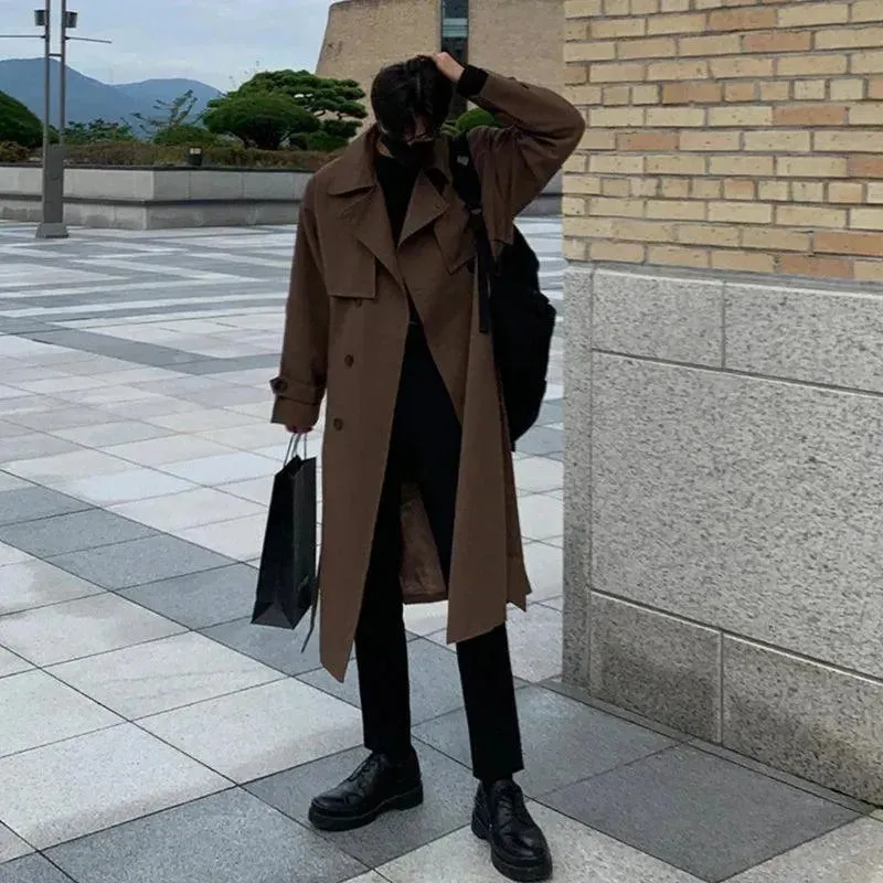 Fashion Long Men's Trench Overcoat